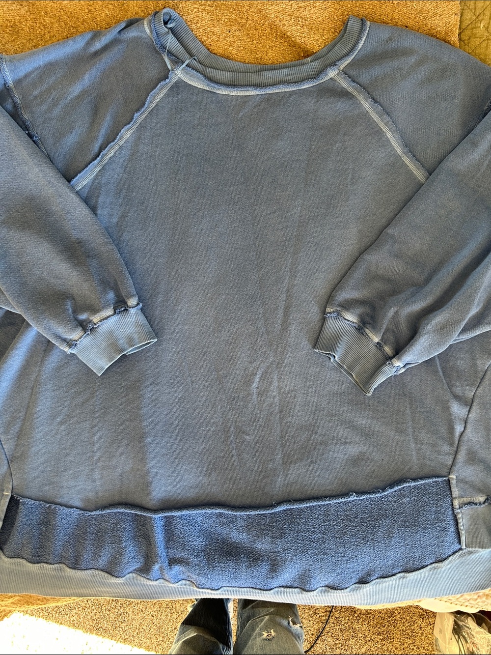 FP Movement by Free People Camden Washed Blue Crewneck Pullover